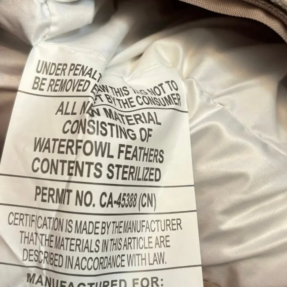 NEW Lot of 2 Millihome Pillows 13 x 19 Rectangle Taupe Velvet Feather Insert